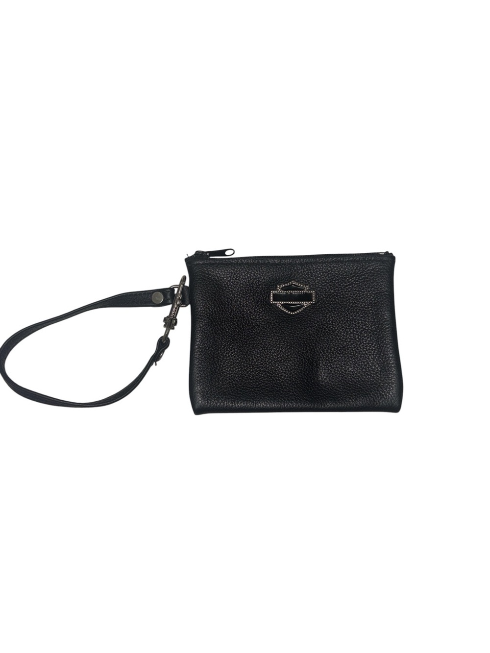 Harley Davidson Pebbled Leather Wristlet